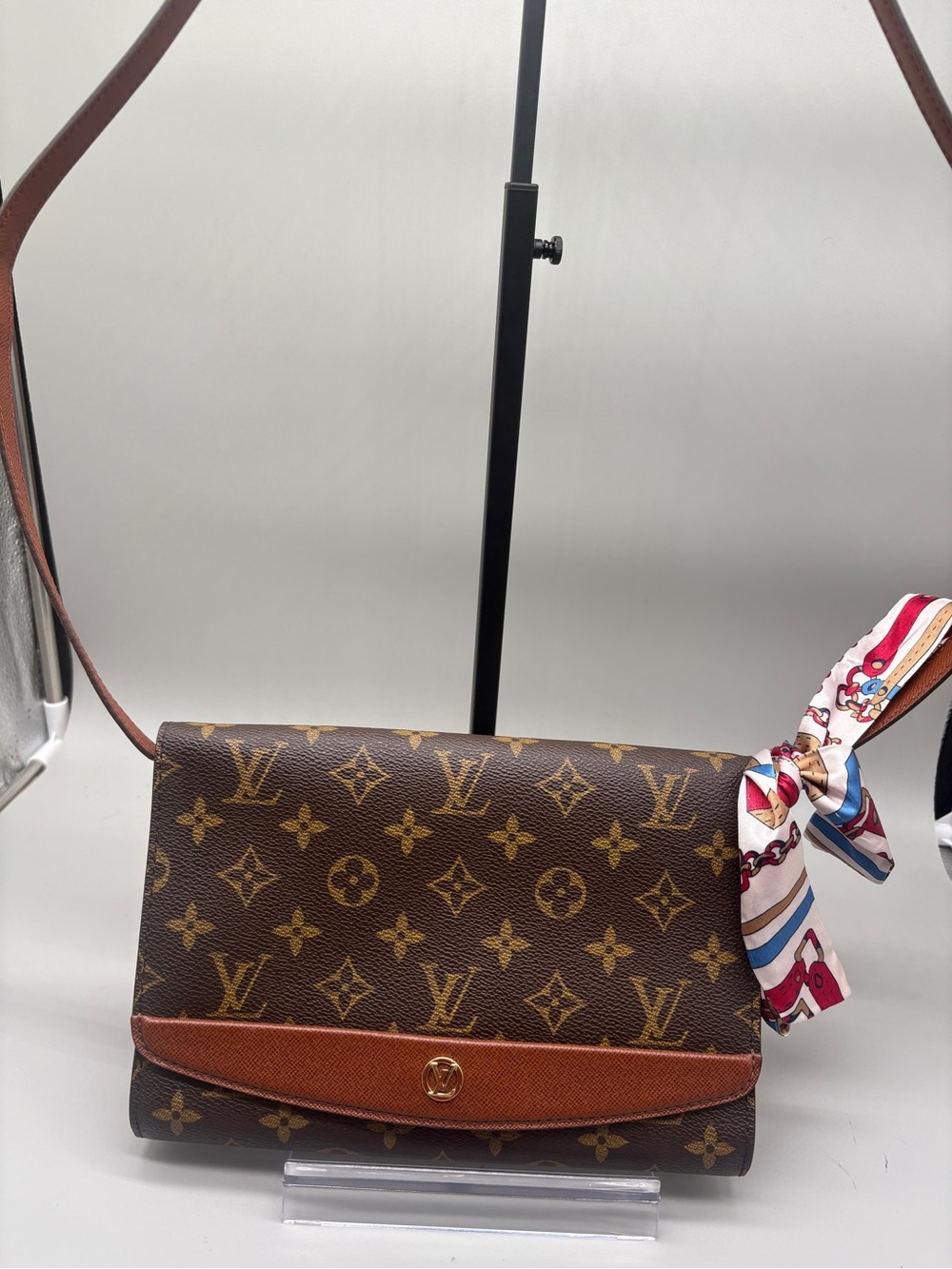 Louis Vuitton Monogram Bordeaux 24 Shoulder Bag with COA